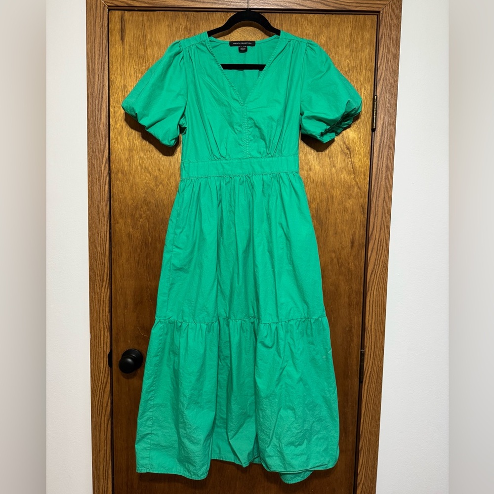 French Connection Vibrant Green Midi Dress